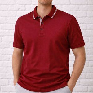 BOSS Hugo Boss Red Regular Fit Short Sleeve Polo in Size S